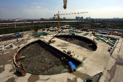 上海加緊建設大型輸水泵站工程
